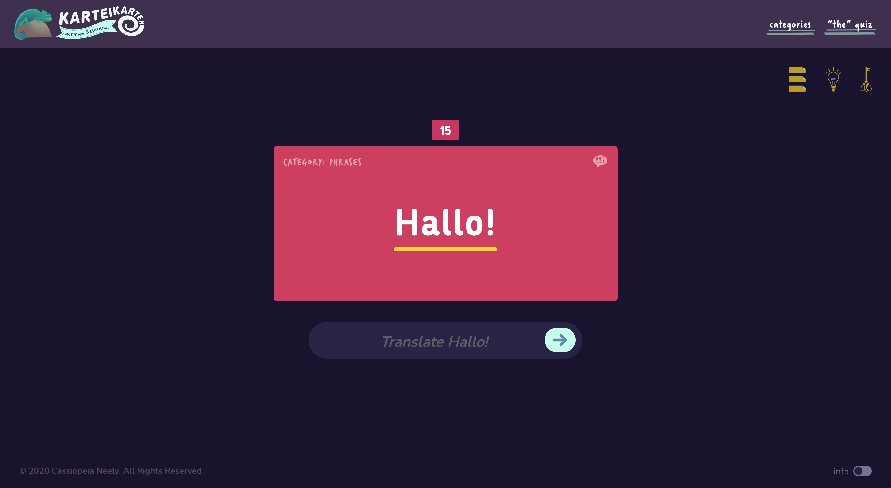 Karteikarten screenshot